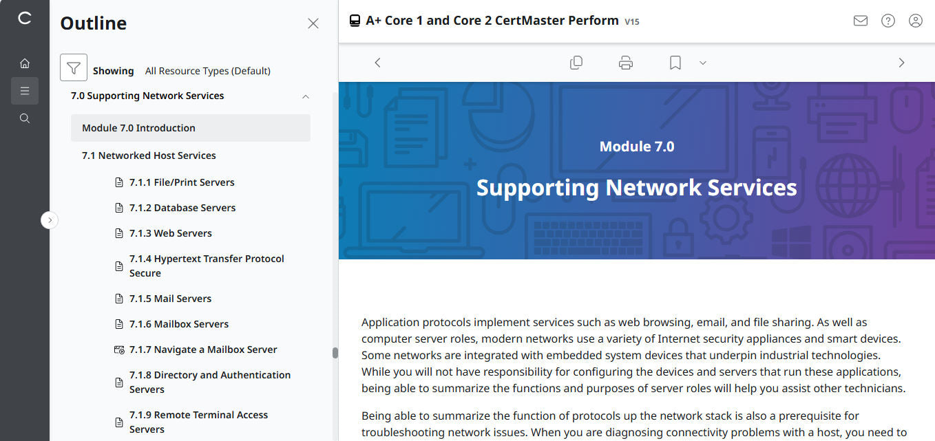 CompTIA A+ Core 1 & 2 CertMaster Perform (V15) (เข้าใช้งาน 4 เดือน) (🛒ข้อเสนอพิเศษ)