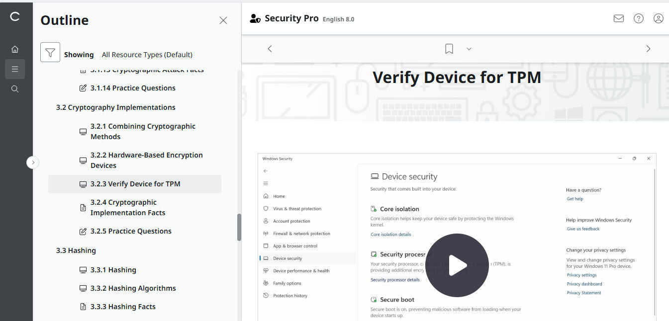 TestOut Security Pro สำหรับ Security+ (SY0-701) - 3 เดือน