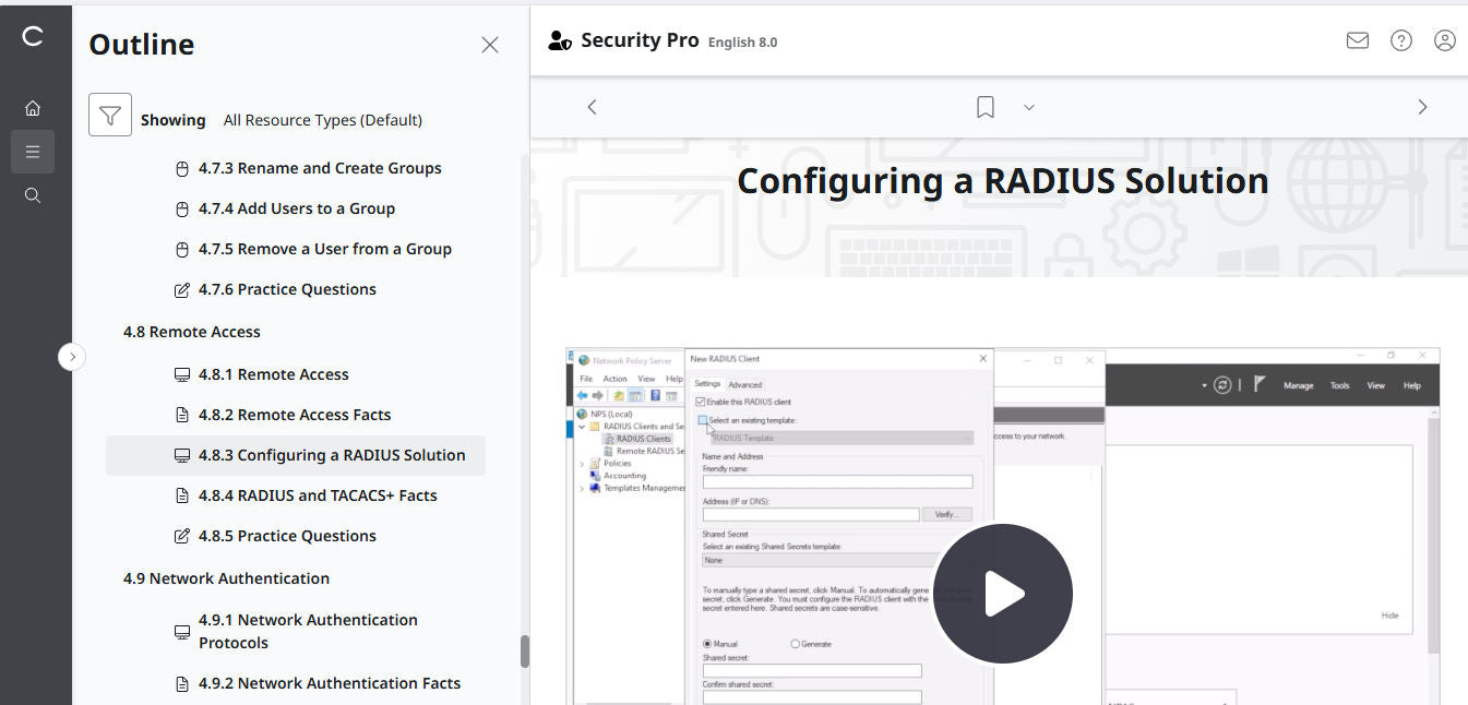 TestOut Security Pro สำหรับ Security+ (SY0-701) - สิทธิ์เข้าใช้งาน 3 เดือน