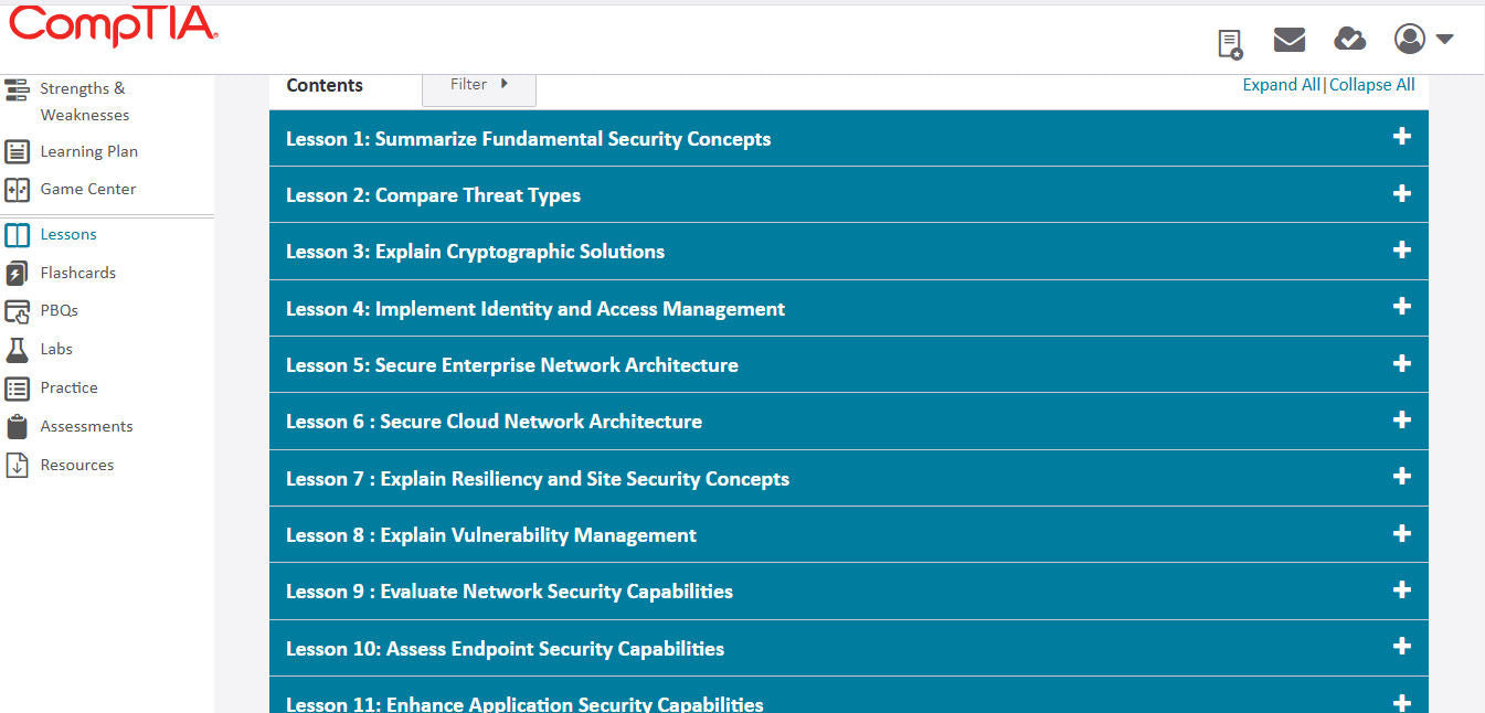 ข้อเสนอที่ดีที่สุด (SY0-701) - CompTIA Security+ CertMaster Learn + Labs (3 เดือน) 
