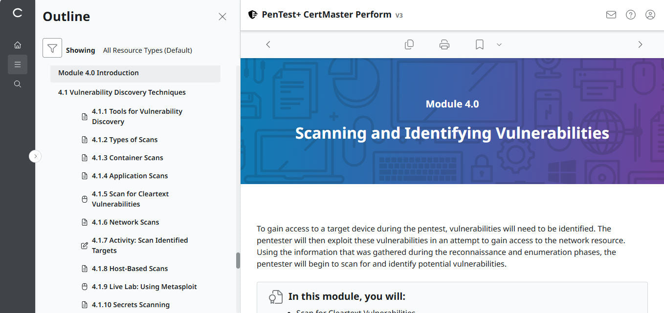 CertMaster Perform CompTIA PenTest+  PT0-003 (V3) (3 Month Access)