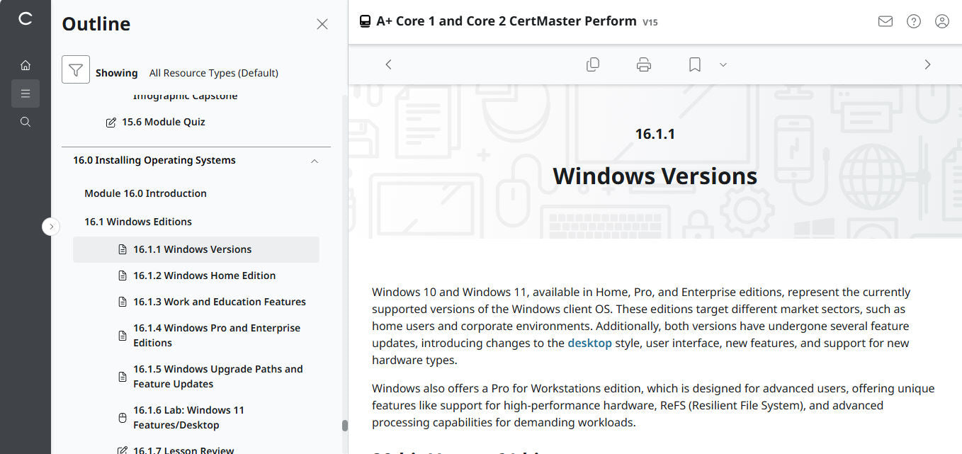 🛒Special Offer - CompTIA A+ Core 1 & 2 CertMaster Perform  (V15) (4 Month Access)