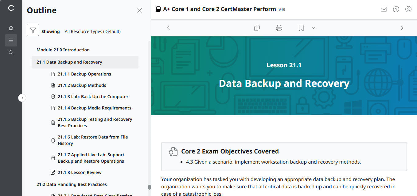 CompTIA A+ Core 1 & 2 CertMaster Perform  (V15) (4 Month Access) (🛒Special Offer)