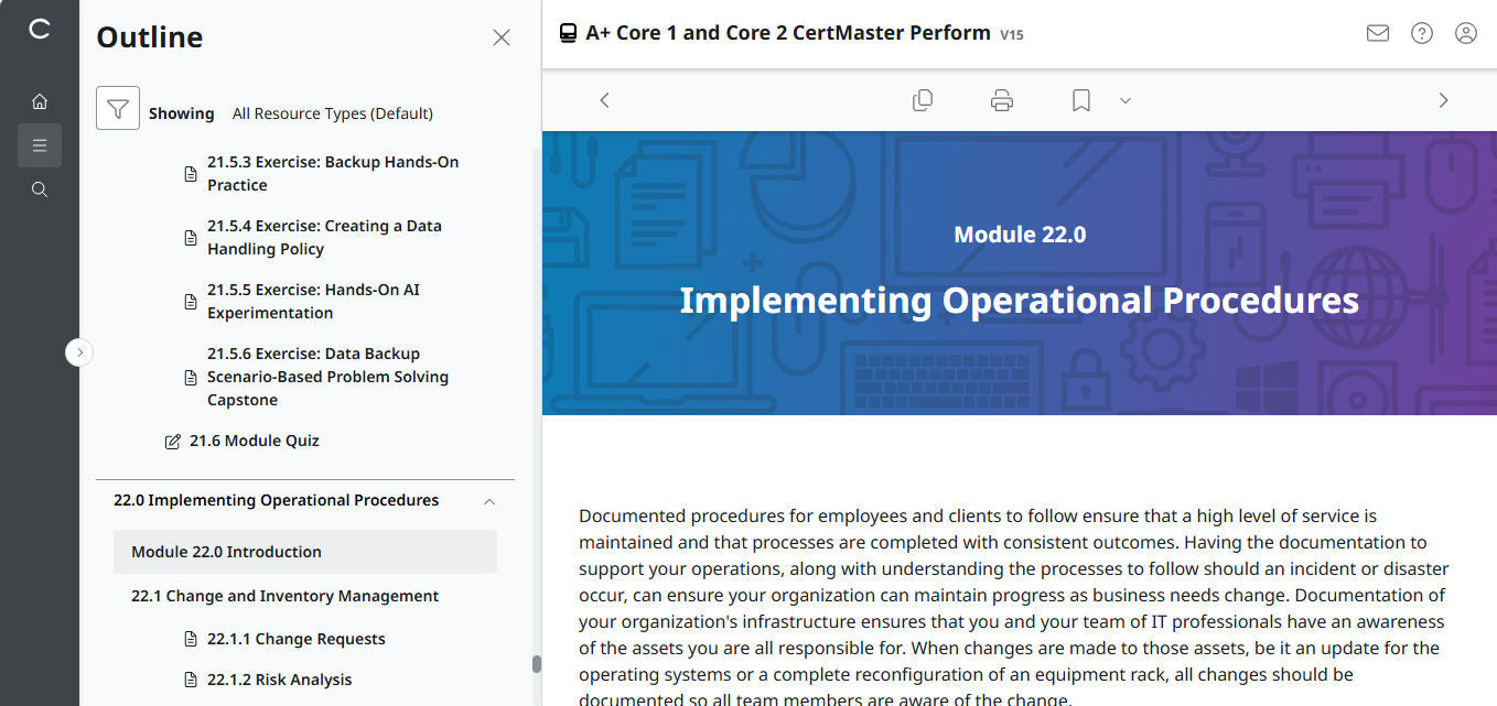 CompTIA A+ Core 1 & 2 CertMaster Perform  (V15) (4 Month Access) (🛒Special Offer)