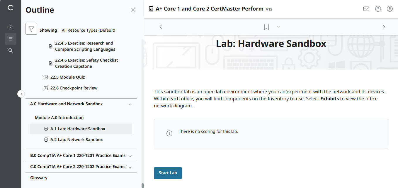 🛒Special Offer - CompTIA A+ Core 1 & 2 CertMaster Perform  (V15) (4 Month Access)