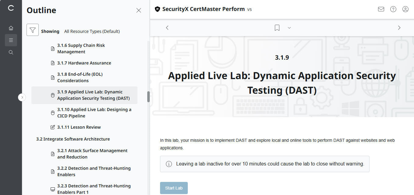 CompTIA CertMaster Perform – SecurityX CASP+ CAS-005 - เข้าใช้งานได้ 3 เดือน 