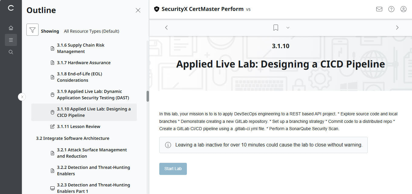 CompTIA CertMaster Perform – SecurityX CASP+ CAS-005 - เข้าใช้งานได้ 3 เดือน 