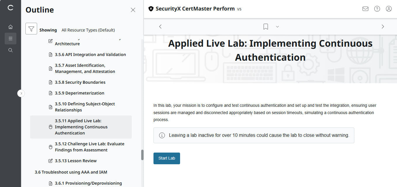 CompTIA CertMaster Perform – SecurityX CASP+ CAS-005 - เข้าใช้งานได้ 3 เดือน 
