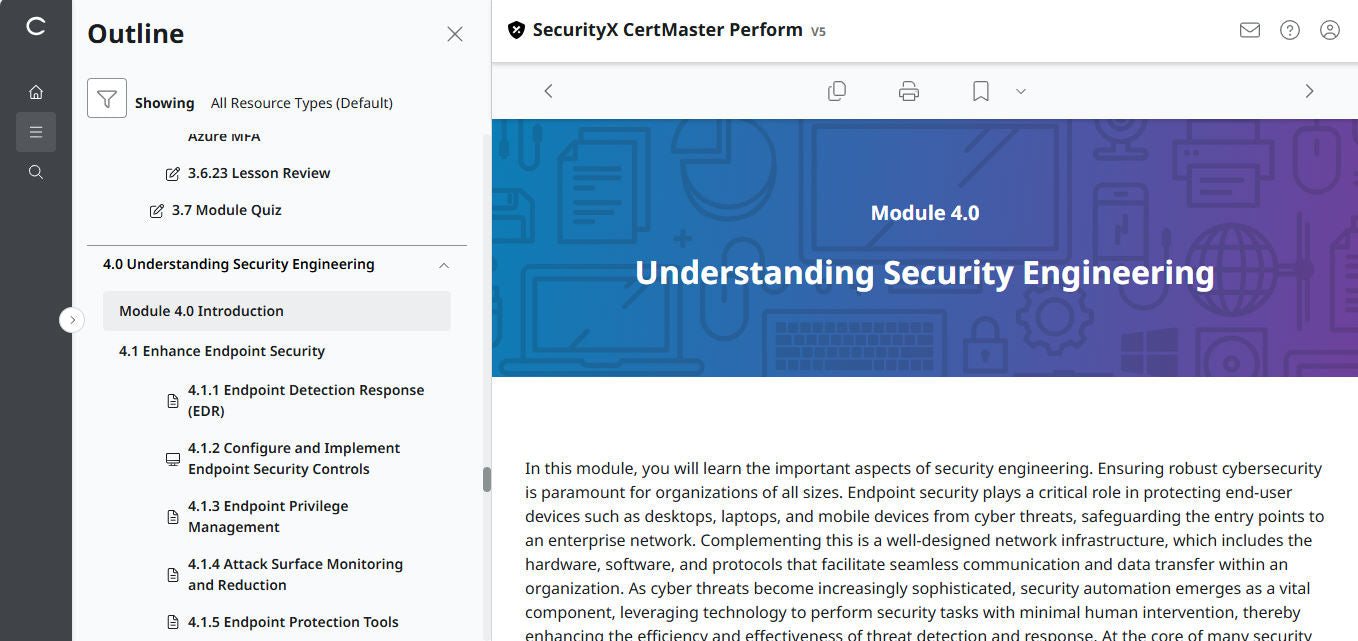 CompTIA CertMaster Perform – SecurityX CASP+ CAS-005 - เข้าใช้งานได้ 3 เดือน 
