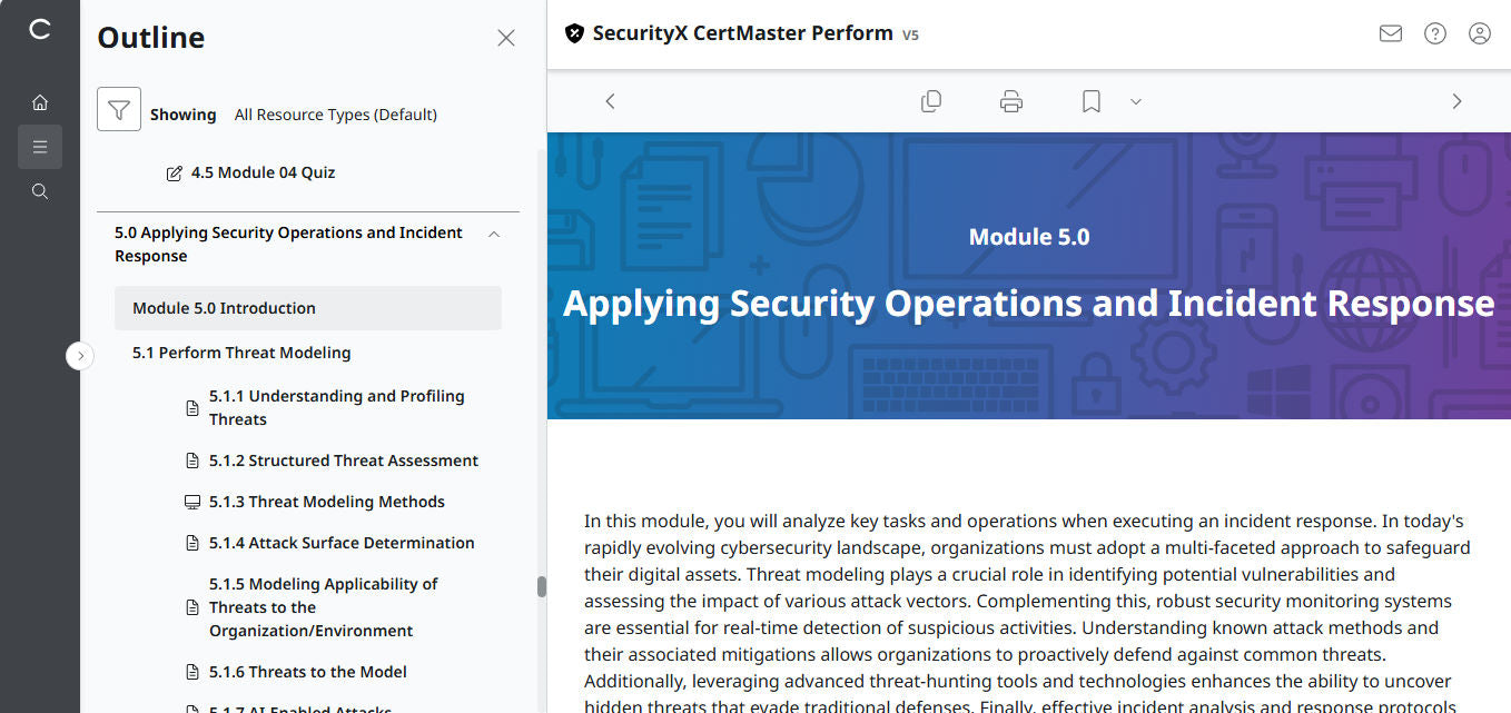 CompTIA CertMaster Perform – SecurityX CASP+ CAS-005 - เข้าใช้งานได้ 3 เดือน 