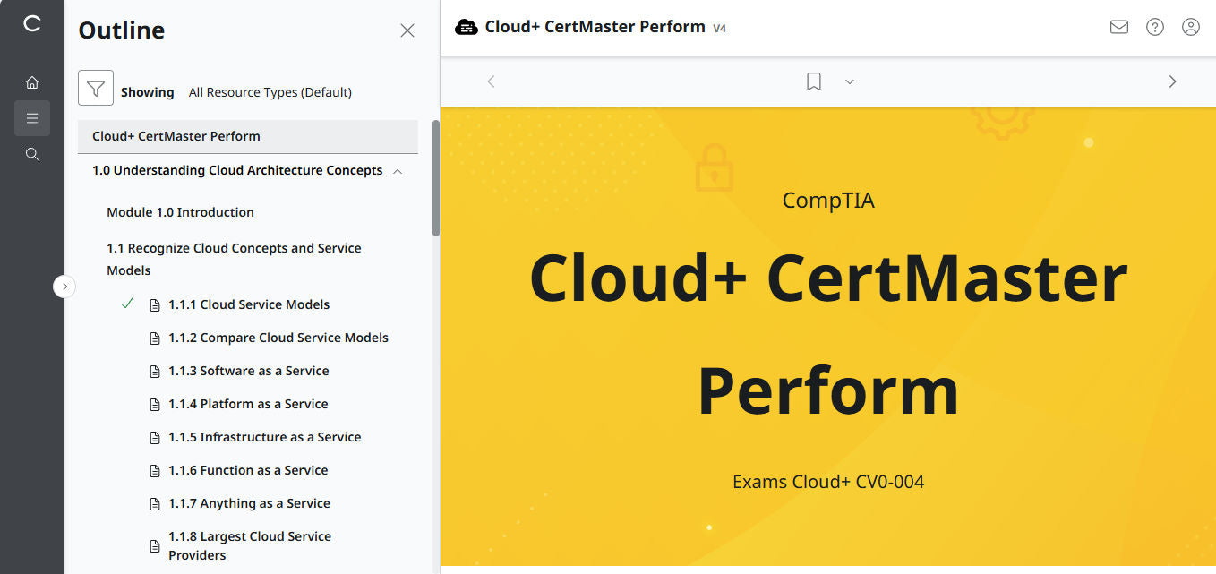 🛒ข้อเสนอพิเศษ - CompTIA Cloud+ CertMaster Perform (CV0-004) – สิทธิ์เข้าใช้งาน 3 เดือน