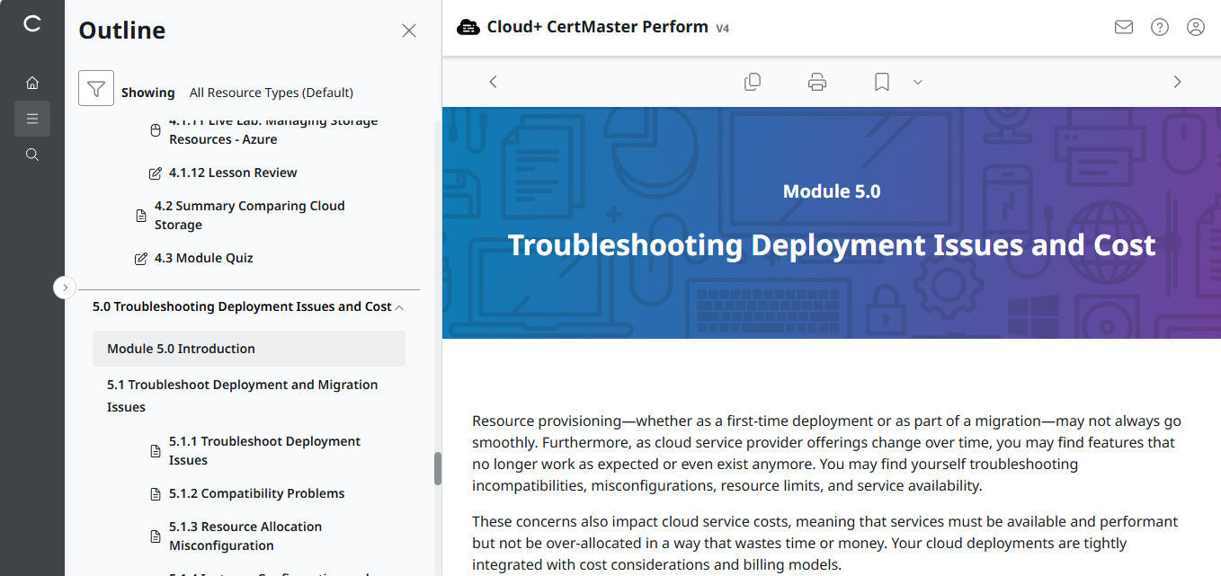 🛒ข้อเสนอพิเศษ - CompTIA Cloud+ CertMaster Perform (CV0-004) – สิทธิ์เข้าใช้งาน 3 เดือน