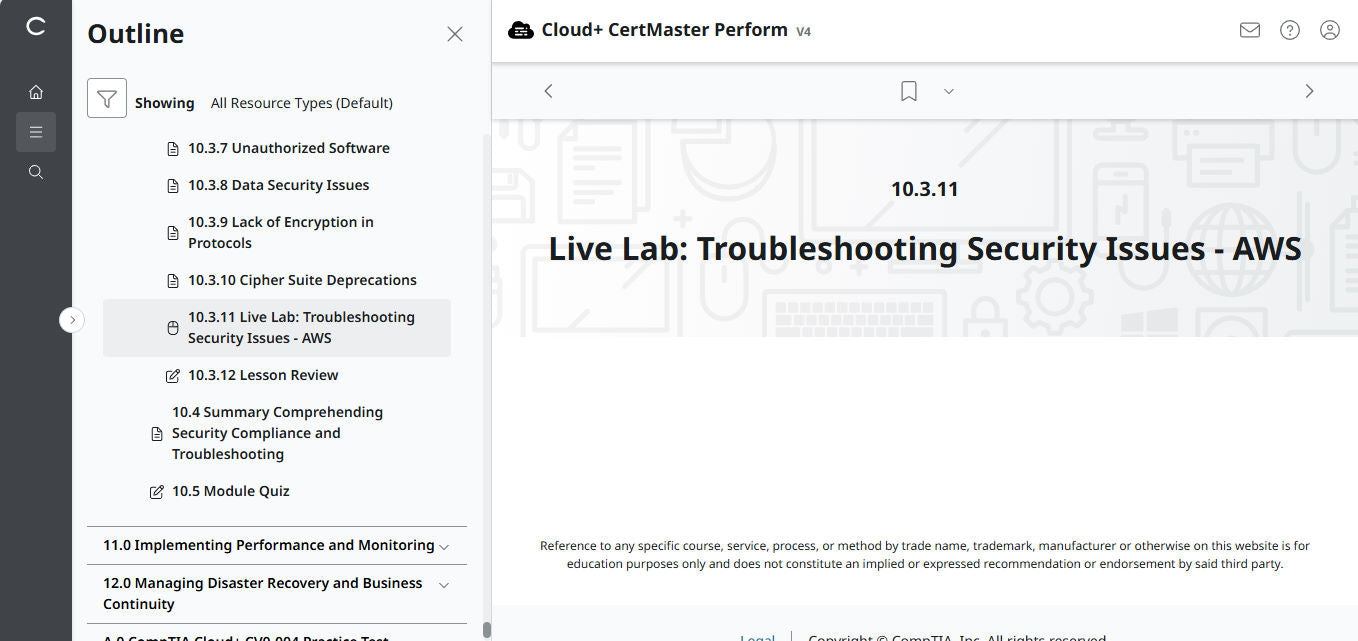 🛒ข้อเสนอพิเศษ - CompTIA Cloud+ CertMaster Perform (CV0-004) – สิทธิ์เข้าใช้งาน 3 เดือน
