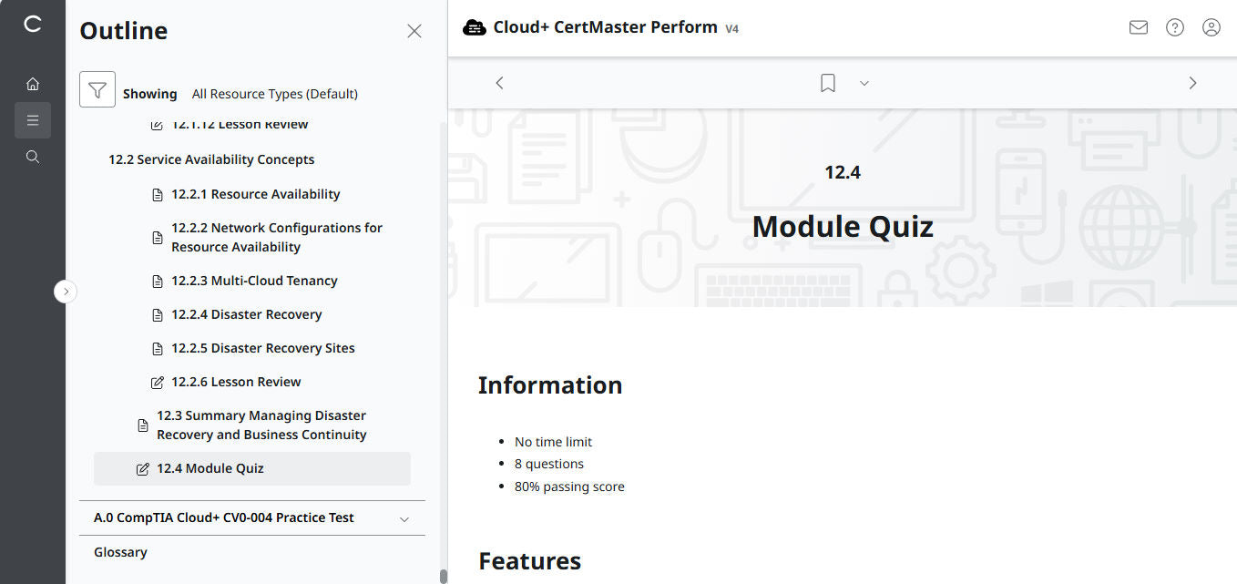 🛒ข้อเสนอพิเศษ - CompTIA Cloud+ CertMaster Perform (CV0-004) – สิทธิ์เข้าใช้งาน 3 เดือน